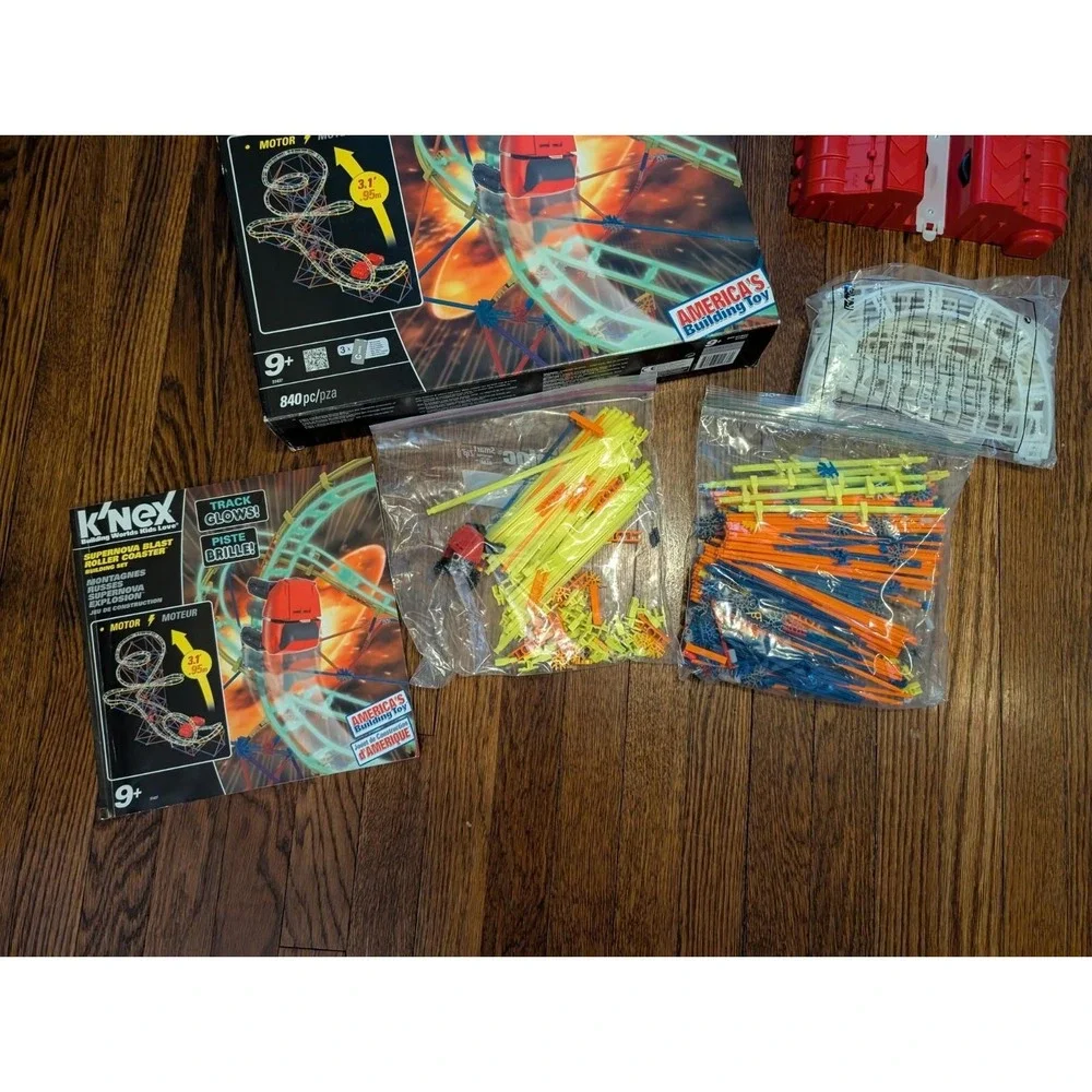 Vintage K'Nex‎ Supernova Blast Roller Coaster Glows In Dark Rare